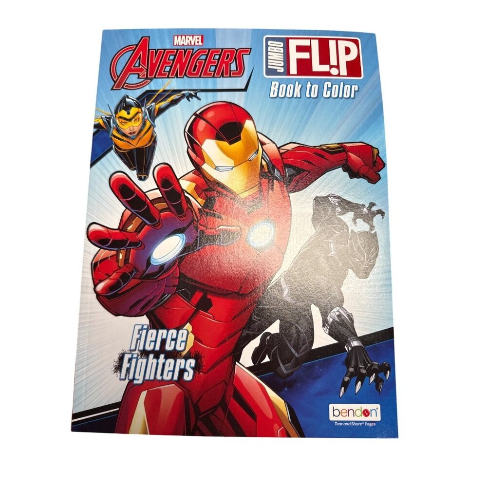 Marvel Avengers Jumbo Coloring Book Fierce Fighters With Word Search Flip Pages